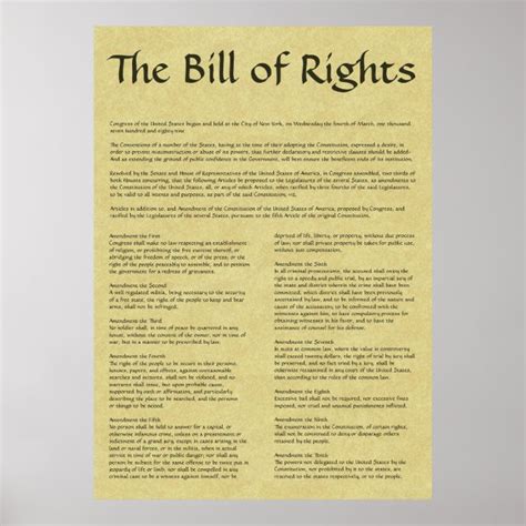 American Bill Of Rights Poster