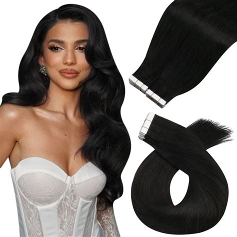 Amazon Moresoo Tape In Extensions Human Hair Black Hair