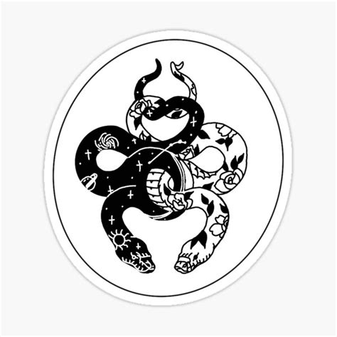 Yin Yang Snakes Sticker For Sale By Kayciholman Redbubble