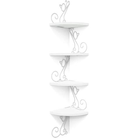 Reviews For Cubilan 7 87 In W X 7 87 In D White Decorative Wall Shelf