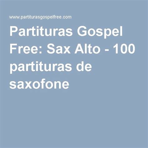 90 Ideias De Partituras Gospel Para Sax Alto Partituras Gospel