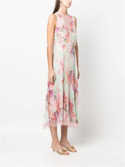 Twinset Floral Pleated Midi Dress Farfetch