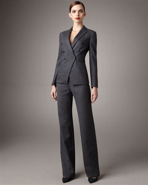 Armani Pinstripe Suit Pantsuits For Women Womens Fashion Casual Chic