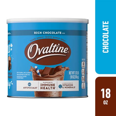 Ovaltine Rich Chocolate Drink Mix Powdered Drink Mix For Hot And Cold