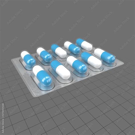 Capsules In Blister Pack Stock 3d Asset Adobe Stock