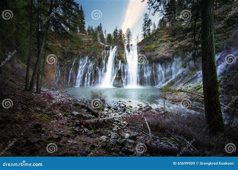 Mcarthur Burney Falls In Northern California Stock Image Image Of