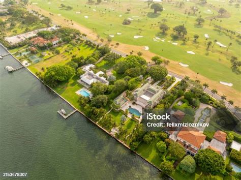 Miami Beach Florida Usa Aerial View Of Jeff Bezos Luxury Mansion On