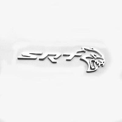 X Oem Hollow Hellcat Srt Emblem D Nameplate Badge For Hellcat Chrome