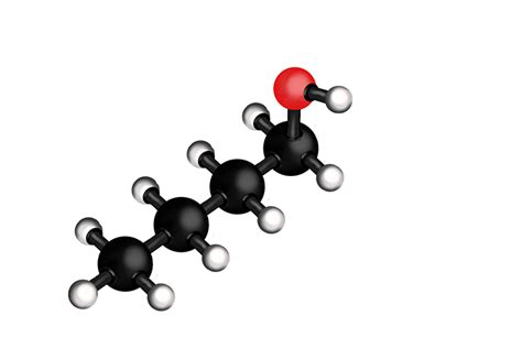 The molecular structure of Butanol and formula structure