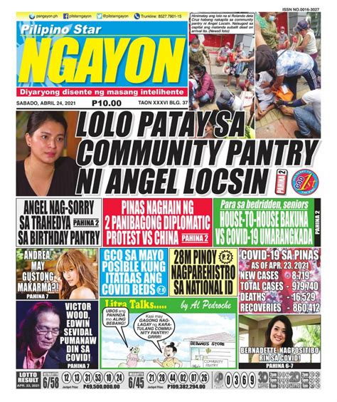 Get Digital Access To Pilipino Star Ngayon April Issue