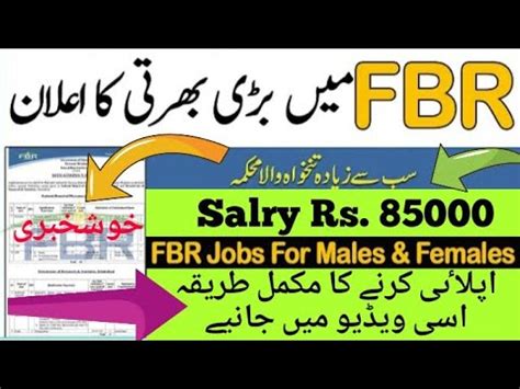 Fbr Jobs Federal Board Revenue Jobs Fbr Jobs Online