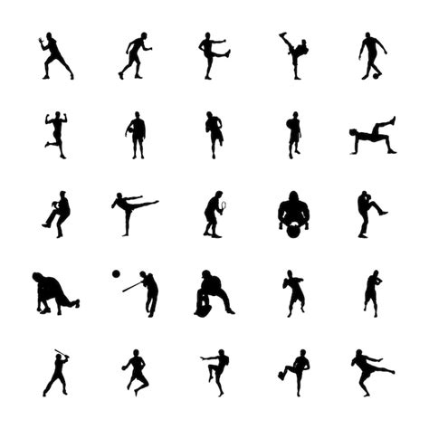 Premium Vector Olympic Games Silhouettes Icons Set