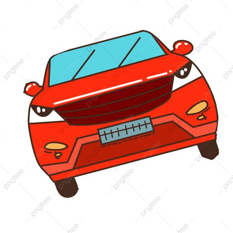 Coche Simple Rojo De Dibujos Animados PNG Auto Dibujos Animados