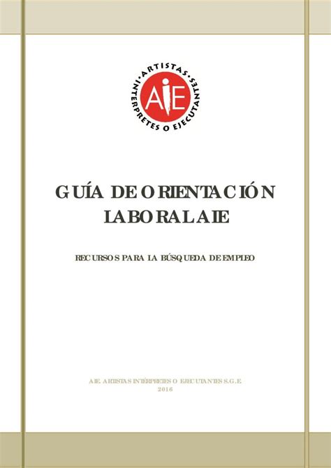 PDF GUÍA DE ORIENTACIÓN LABORAL AIE PDF filepresencia en las redes