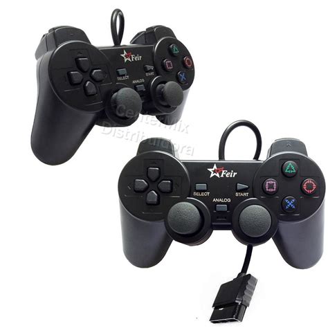 Kit Controle Joystick Game Ps Ps Play Fio Vibra O No Shoptime