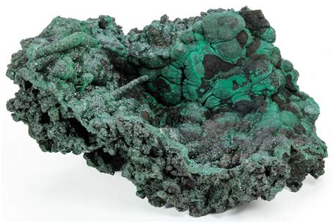 10.2" Sparkling Botryoidal Malachite Formation with Stalactites - Congo ...