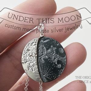 UNDER THIS MOON Supermoon Necklace Customised Lunar Phase Of Your