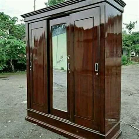 Jual Lemari Jati Sliding Pintu 3 Murah Shopee Indonesia