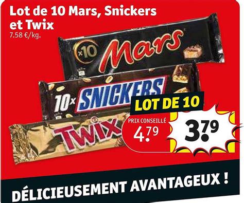 Promo Lot De 10 Mars Snickers Et Twix Chez Kruidvat Icataloguefr