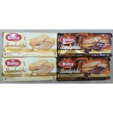 Jual Roma Biskuit Sandwichi Coklat Kacang 189gr Shopee Indonesia