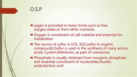 Nutritional Requirements Of Bacteria Ppt