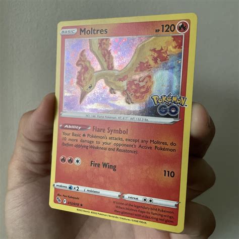 Moltres Pokemon Go Holo Rare Pokemon Card Near Mint Nm