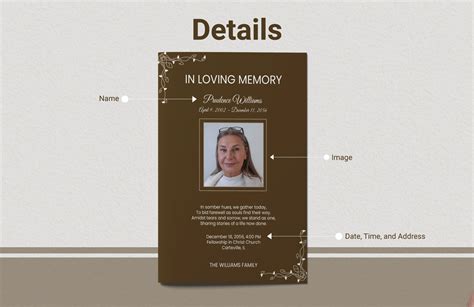 Loving Memory Obituary Card Template In Word Illustrator Psd Download