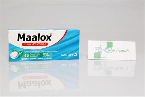 Maalox maux d estomac menthe 40 comprimés à croquer