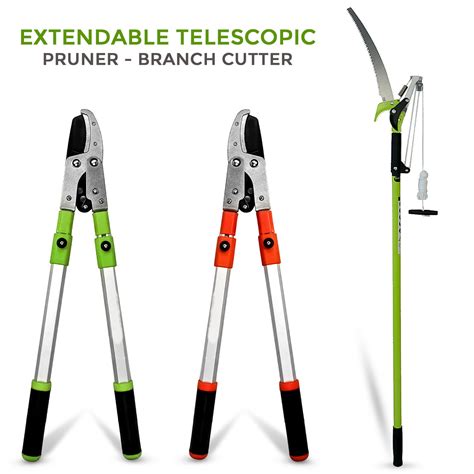 Extendable Telescopic Tree Pruner Garden Branch Cutter Lopper Inc Saw Attachment Ebay