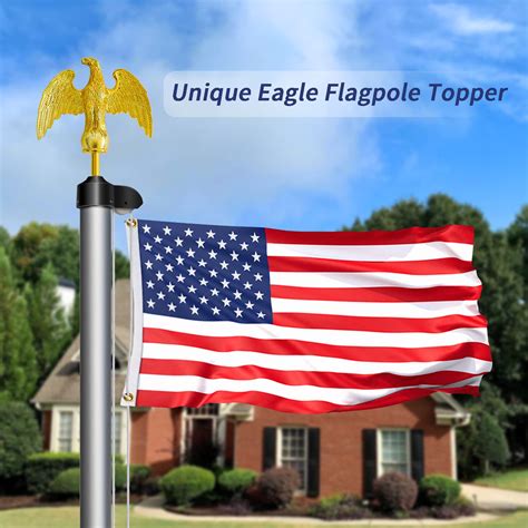 Snapklik.com : Flag Pole Topper, Flagpole Eagle Topper Black Finial
