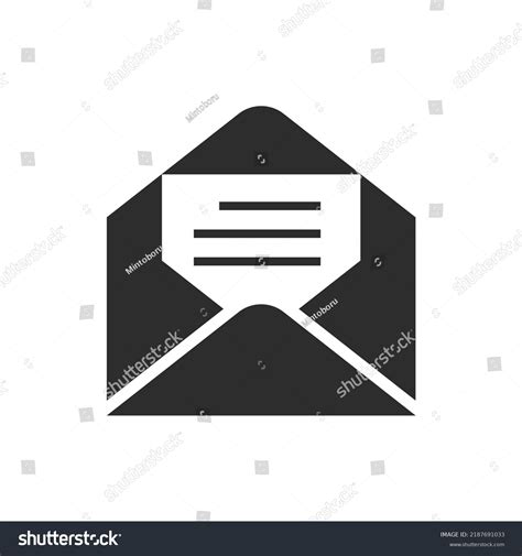 Mail Icon Black White Symbol Vector Stock Vector (Royalty Free ...