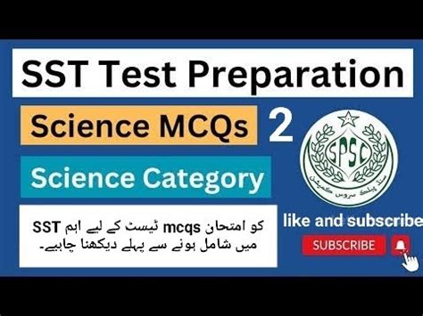 Sst Important Mcqs Sst Science Category Mcqs Sst Test Preparation