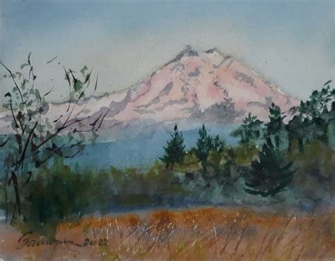 Mountain landscape... / ORIGINAL WATERCOLOR PAINTING Watercolour by ...