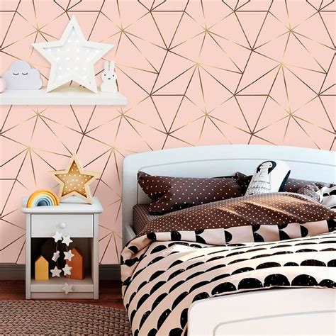 Papel De Parede Zara Soft Pink Rose Gold Elo