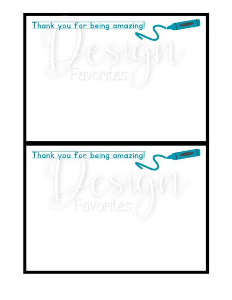 Printable Teacher Appreciation Cards – Student Thank You Notes (digital