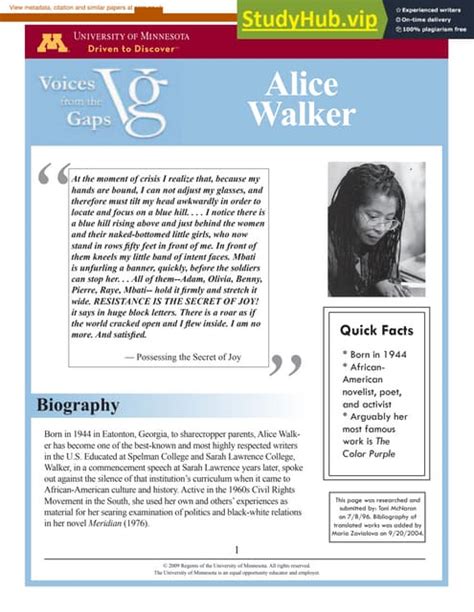 Alice Walker | PDF