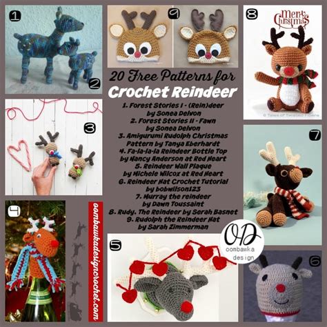 Free Crochet Reindeer Patterns Oombawka Design Crochet