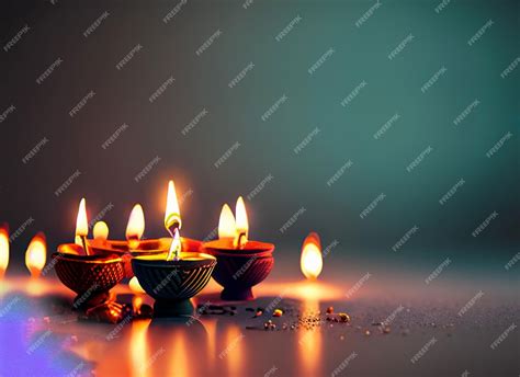 Premium Photo | Diwali festival of lights tradition and candle light on ...