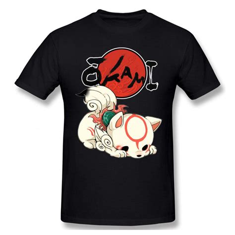 Buy Whole Round Collar Vintage Okami Amaterasu Chibi Tee Shirt For Male