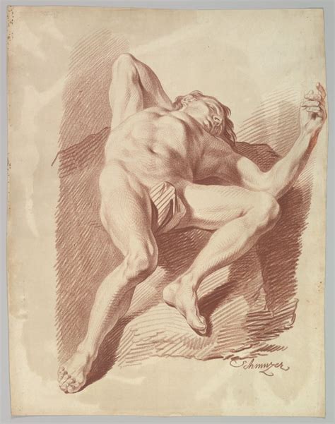 Jakob Matthias Schmutzer Reclining Male Nude Picryl Public Domain