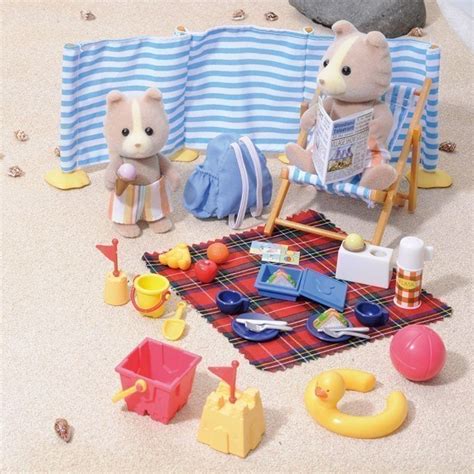 Sylvanian Families Day At The Beach Set Dolls And Dolls