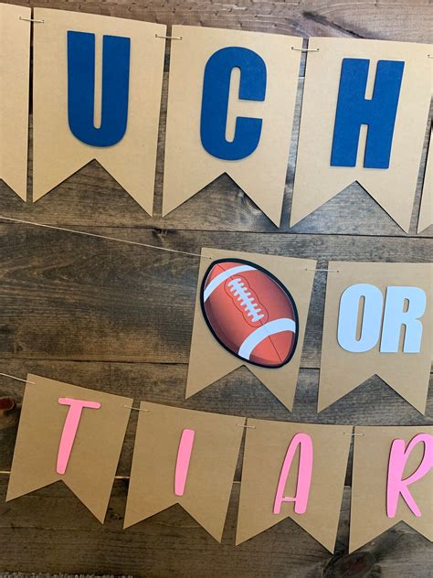 Touchdowns Or Tiaras Touchdowns Or Tiaras Banner Gender Etsy