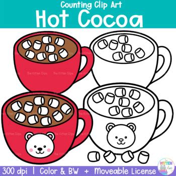 Hot Cocoa Counting Clipart Winter Counting Clip Art By The Kitten Clips
