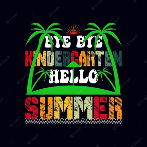 Premium Vector Summer Typography Tshirt Design Template