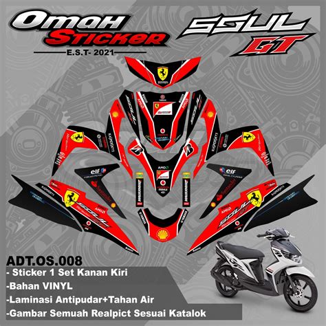 Jual Decal Yamaha SOUL GT Sticker Decal Lis Variasi SOUL GT Full Body