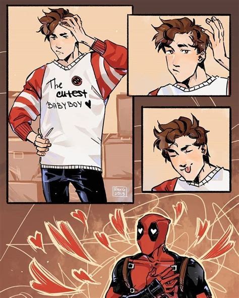 Pin By 𝐛𝐚𝐛𝐲𝐟𝐞𝐚𝐭 On Spideypool Spideypool Deadpool X Spiderman