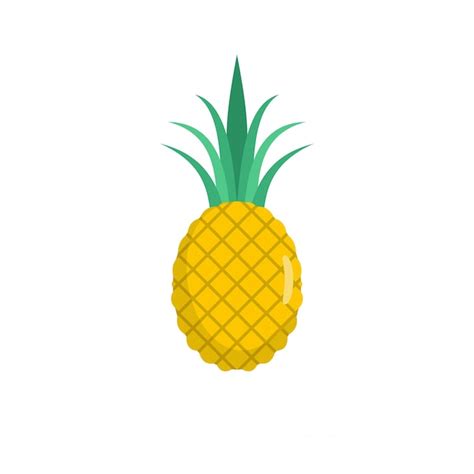 Premium Vector Pineapple Icon Flat Illustration Of Pineapple Vector