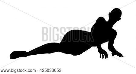 Sexy Woman Lying Down Silhouette