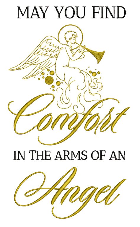 May You Find Comfort In The Arms Of An Angel Religious Filled Machine