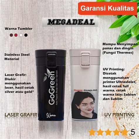 Jual Tumbler Custom Grafir Silver Grafir Gold Uv Printing Sublim